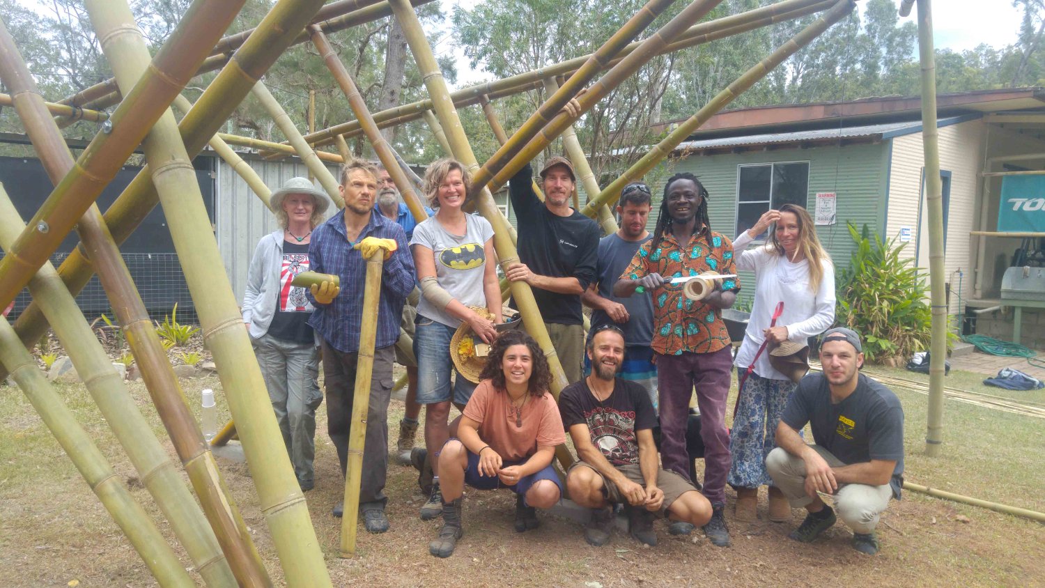 Bamboo workshop group, Nymboida NSW